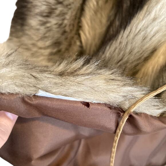 Vintage Faux Fur Gray White Shawl Stole Tie Front Classy Chic Holiday One Size - Picture 7 of 16